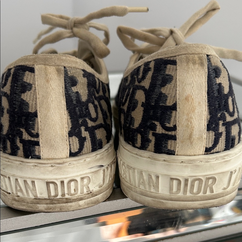 Dior Navy and Cream Women's Sneakers - Picture 4 of 7